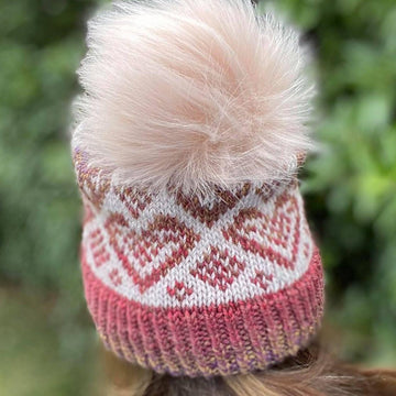 Fair Isle Heart Beanie