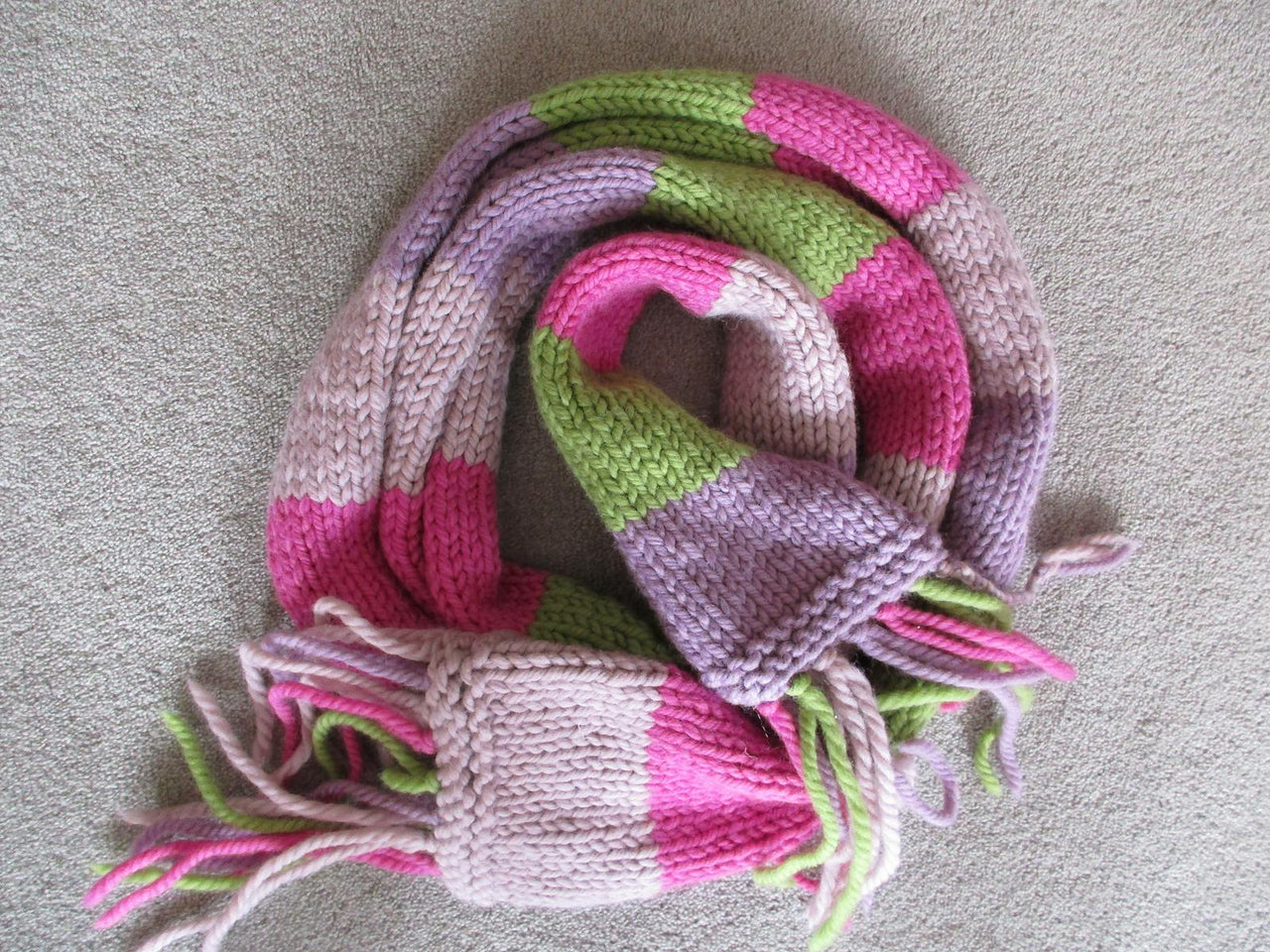 Chunky Striped Scarf and Laptop Cover