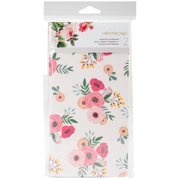Webster's Pages Color Crush Traveler's Notebook Inserts 4.25"X8.25" 2/Pkg - Undated Calendars W/80 Sheets