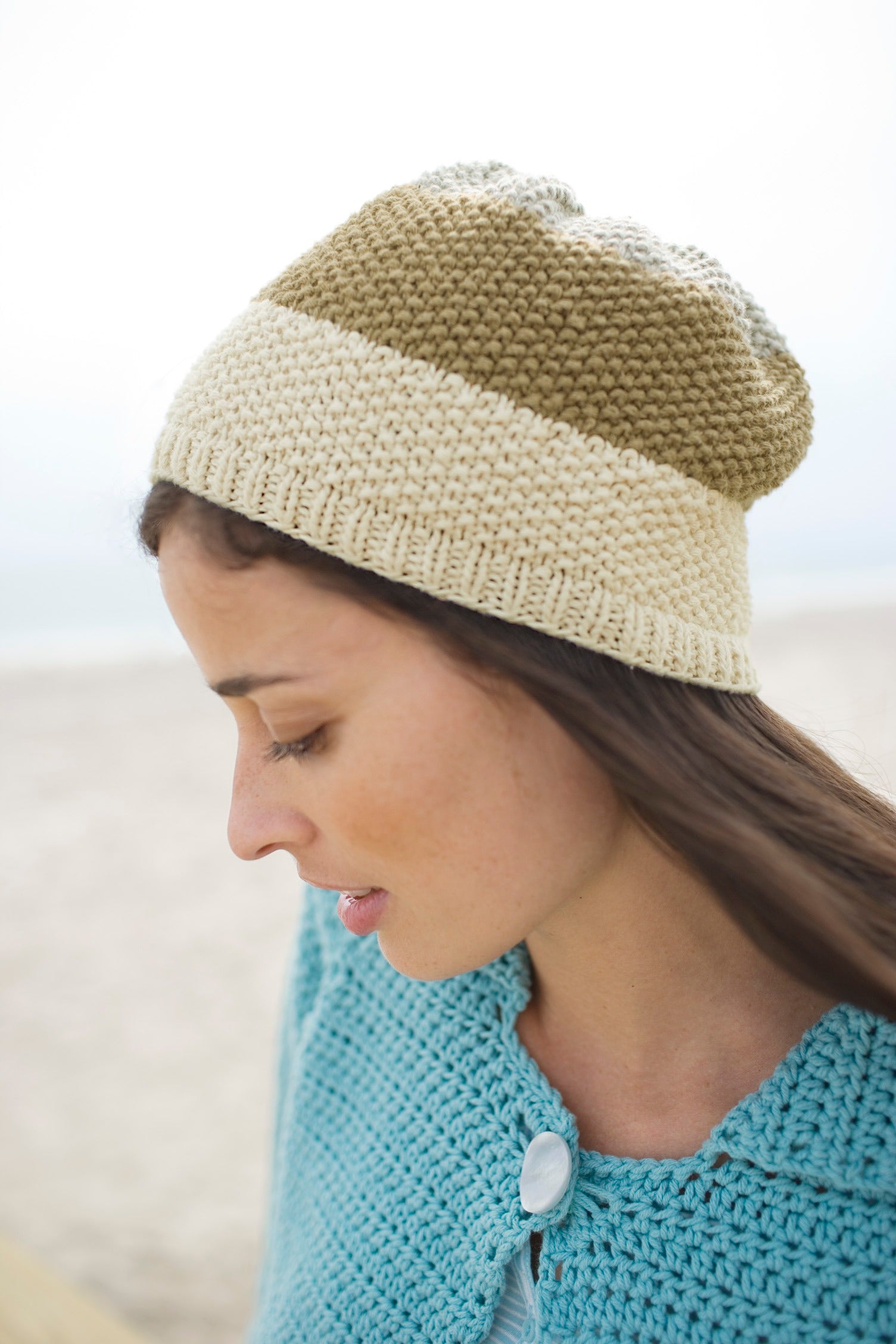 Seed Stitch Hat in Lion Brand Cotton-Ease - 90446AD