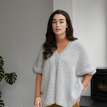 "Clara" - Cape and Poncho Knitting Pattern Women in Debbie Bliss Merion by Debbie Bliss