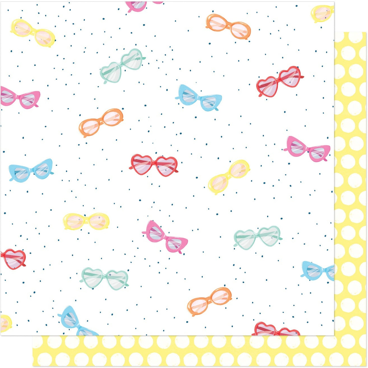 American Crafts Dear Lizzy Here & Now Double-Sided Cardstock 12"X12" 25/Pkg - Heat Wave