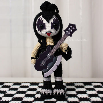 The Demon – Rock Doll Crochet Pattern + Printable Accessories (Fanart Inspired)