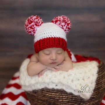 Baby Pom-Pom Hat and Diaper Cover