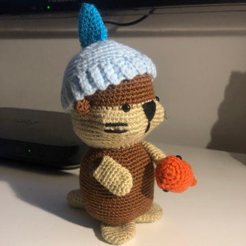 PATTERN - Crochet Otter Wearing a Shark Hat