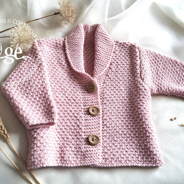 Versatile baby Cardigan or Vest with shawl collar P081
