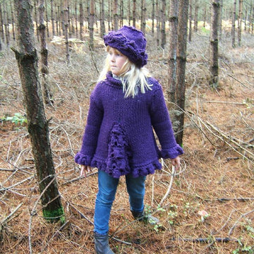"Woodland Blueberry" Child Adult Sweater with Brimmed Hat