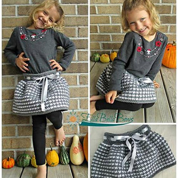 Houndstooth Girls Skirt