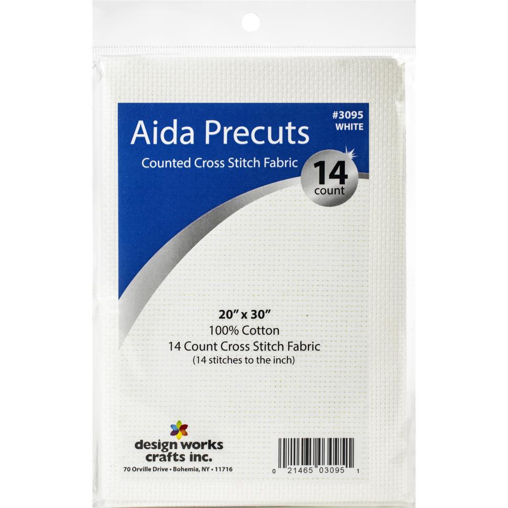 Design Works Gold Quality Aida 14 Count W3095 - White - 20"X30"