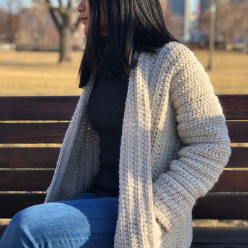 Crochet buttoned sweater