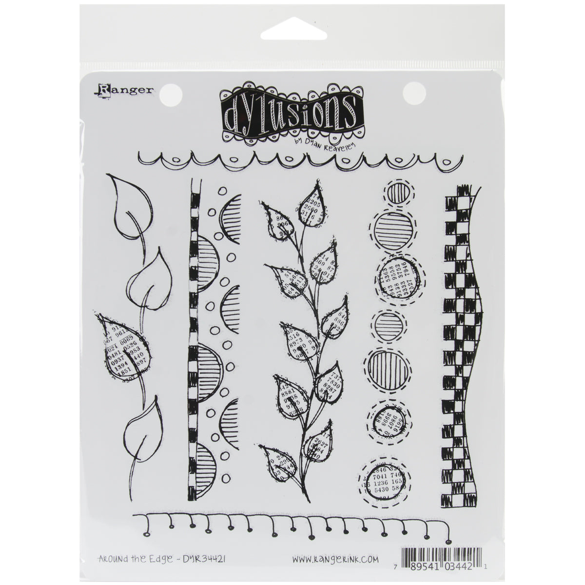 Ranger Dyan Reaveley's Dylusions Cling Stamp Collections 8.5"X7" - Around The Edge
