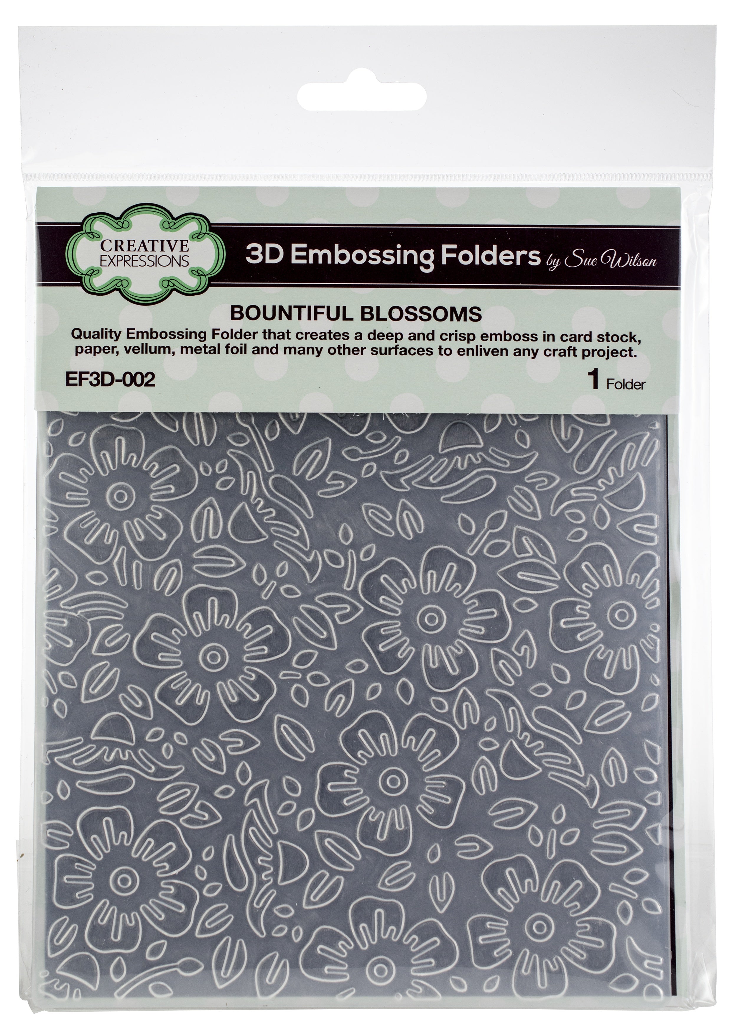 Creative Expressions 3D Embossing Folder 5.75"X7.5" - Bountiful Blossoms