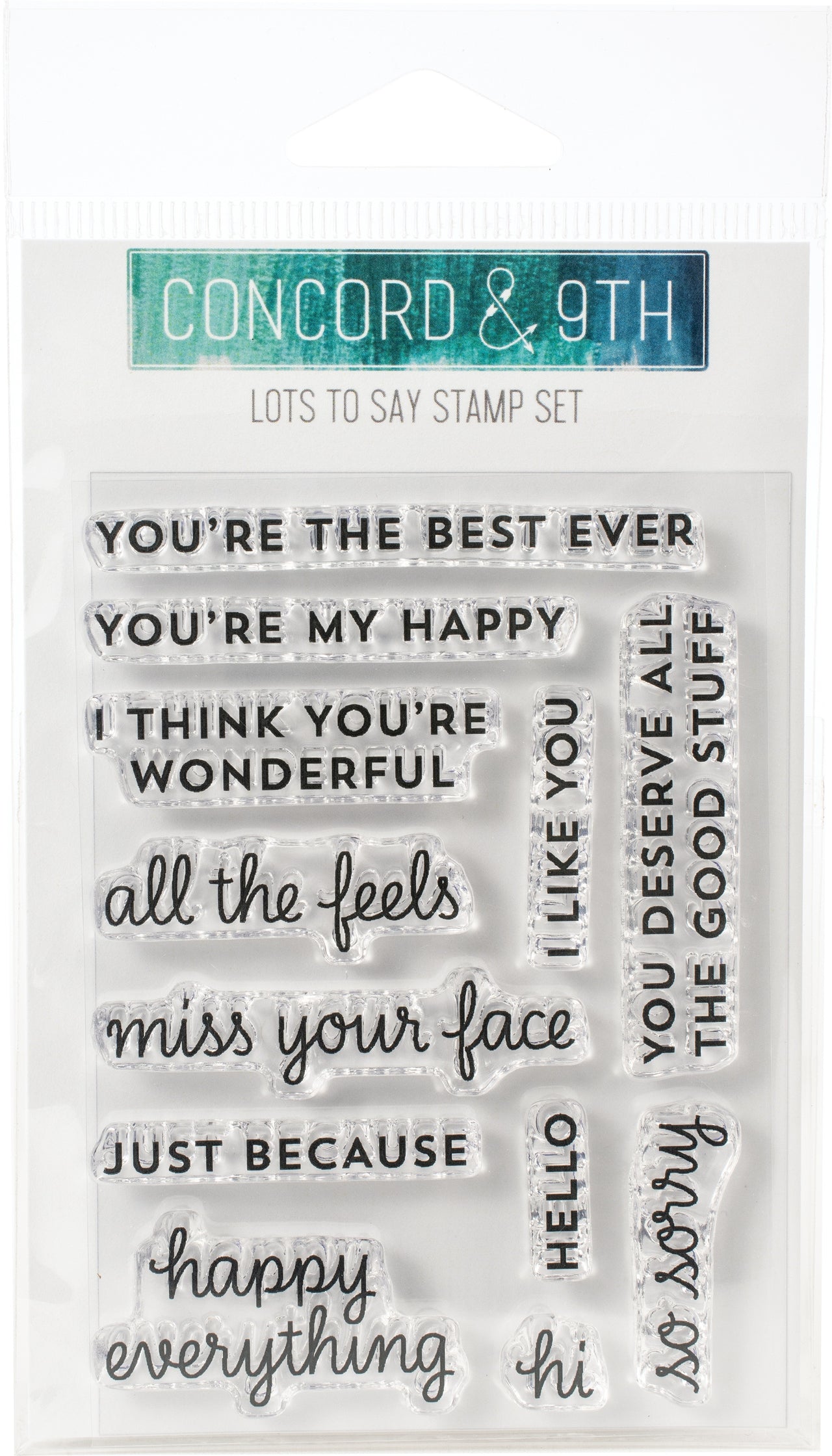 Concord & 9th Clear Stamps 3"X4" - Lots To Say