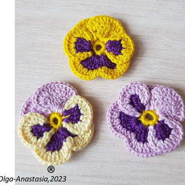 Pansies crochet