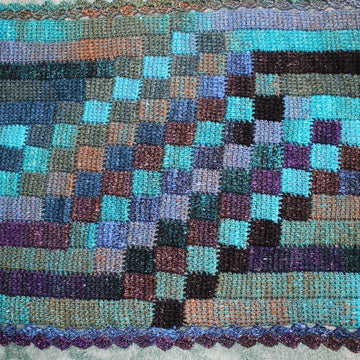 Stripy Entrelac Wrap