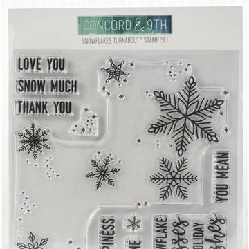 Concord & 9th Clear Stamps 6"X6" - Snowflakes Turnabout