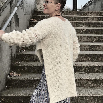Dressed In White Tunic-Sweater