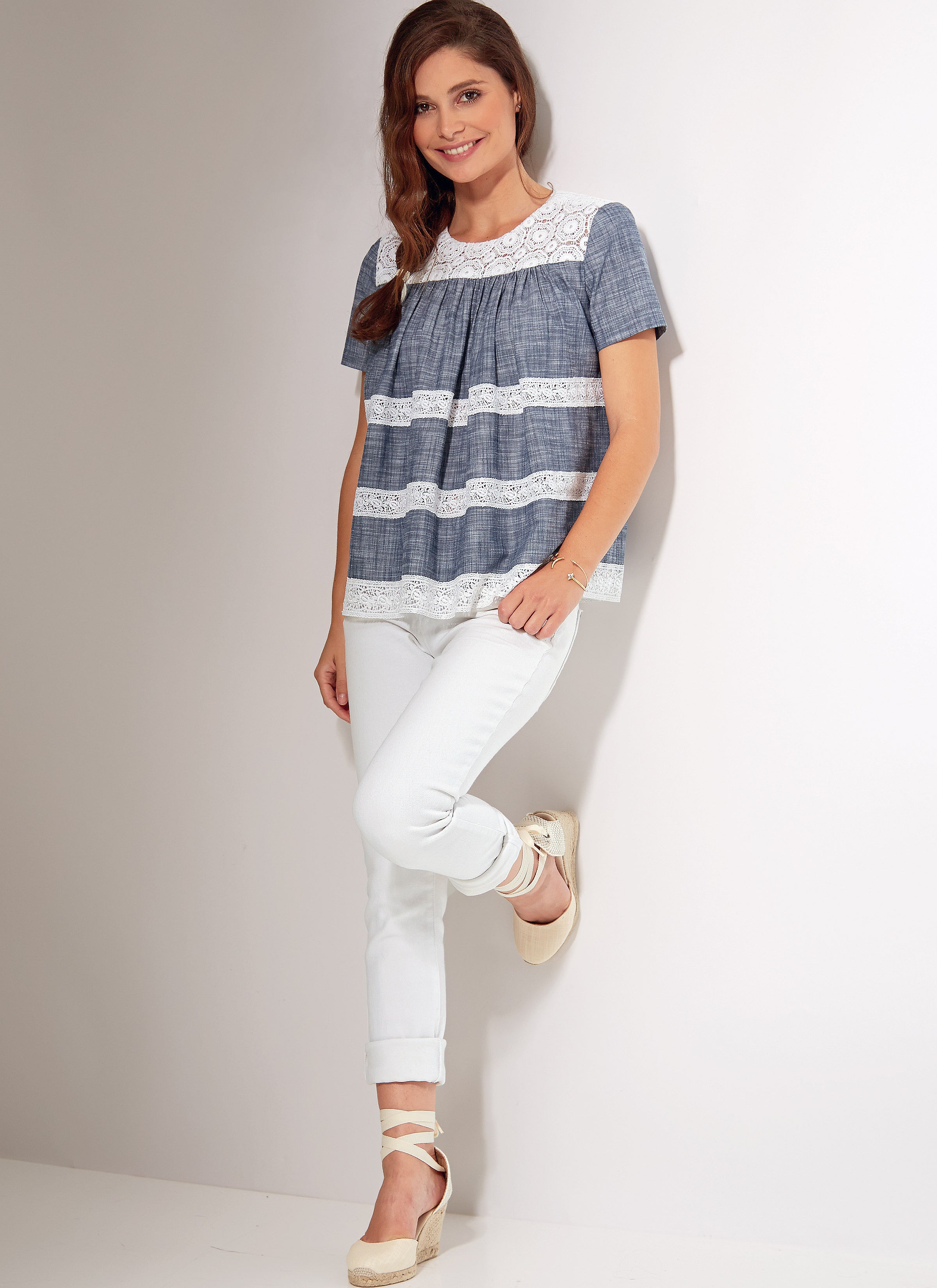 McCall's Misses' Pleated or Gathered Tops with Yokes M7544 - Sewing Pattern