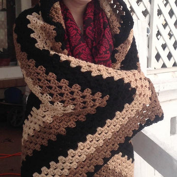 Granny Square Hooded Afghan