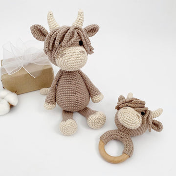 Highland cow toy crochet pattern amigurumi