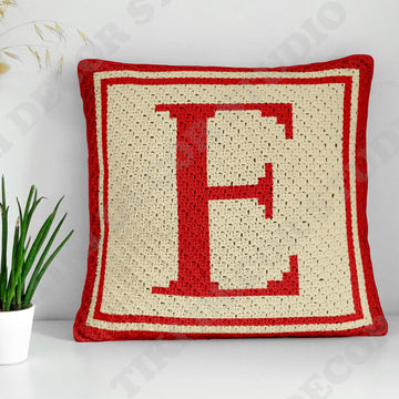 Letter E Name Pillow Cover CROCHET PATTERN
