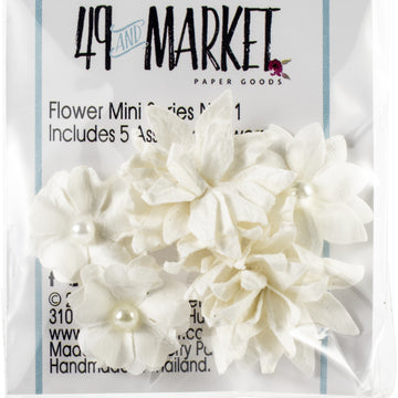 49 And Market Flower Mini Series 01 5/Pkg - Cloud