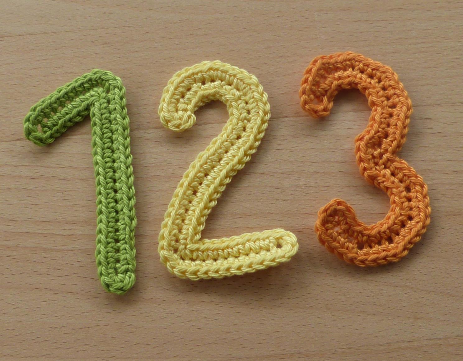 Numbers 0-9 crochet pattern