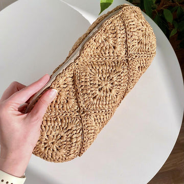 Raffia Cosmetic Bag