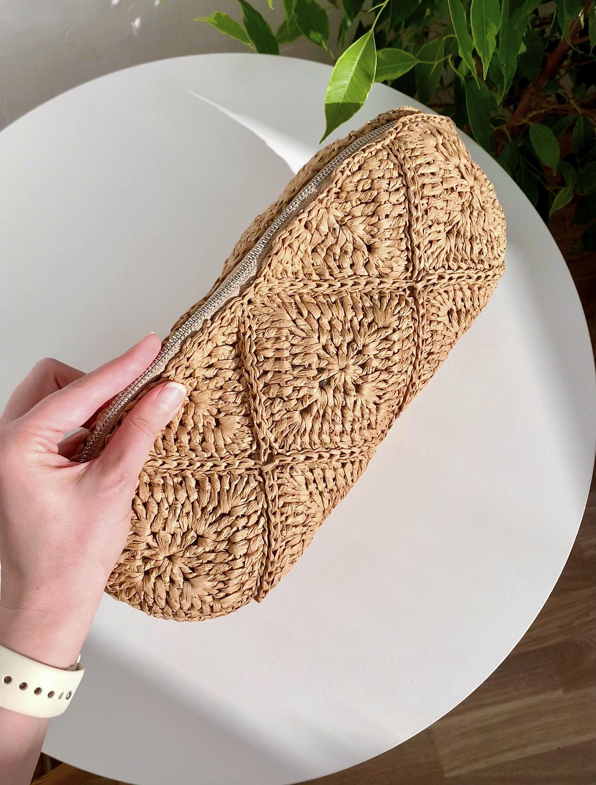 Raffia Cosmetic Bag
