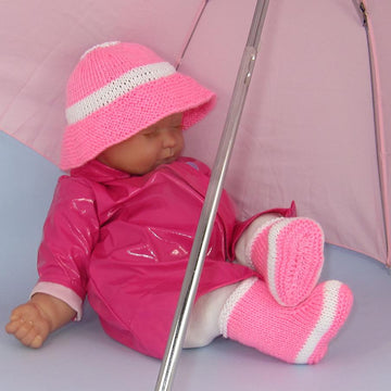 Baby Rain Boots (Booties) and Rain Hat