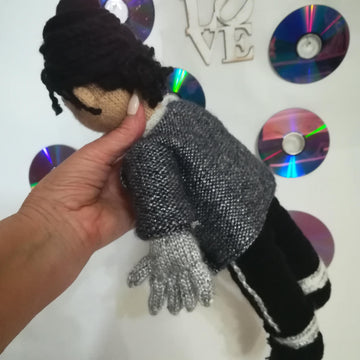 Knitting Pattern – "King of Pop" Inspired Doll – Detailed Design, Iconic Outfit, Moonwalk Shoes