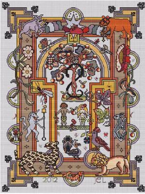 Long Dog Samplers Kells Eden Cross Stitch Chart - 2002032 -  Leaflet