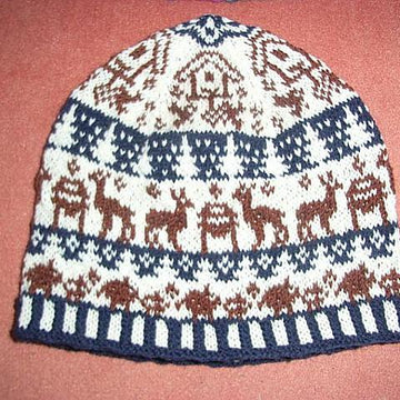 Winter deer feeding beanie
