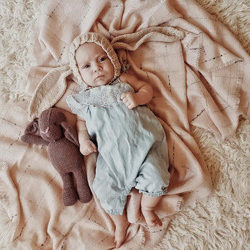 Lamb and Bunny Bonnet