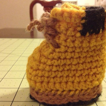 Baby Construction Work Boot Pattern