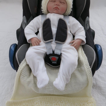Little Lamb Baby Car Seat Blanket & Hat