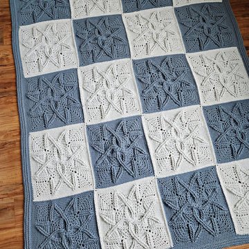 Cabled Blooms Crochet Blanket
