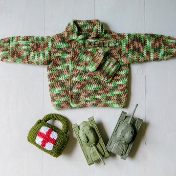 Military Baby Sweaters & Rattles