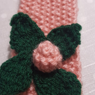 Salmon Pink Flowered Headband