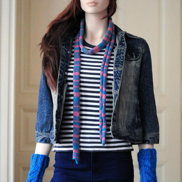 Jessa cable knit fingerless mitts