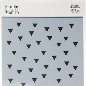Simple Stories Bro & Co. Stencil 6"X6" - Retro Triangles