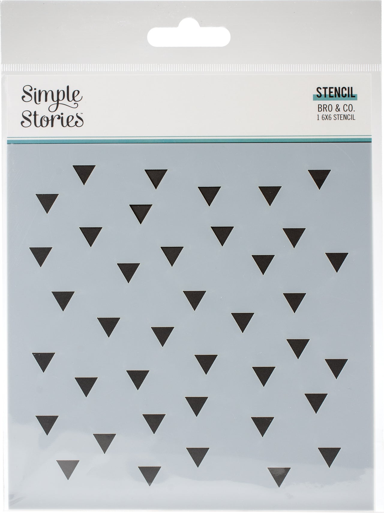 Simple Stories Bro & Co. Stencil 6"X6" - Retro Triangles