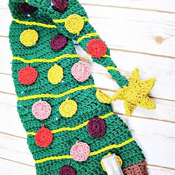 Christmas Tree Hat Scarf