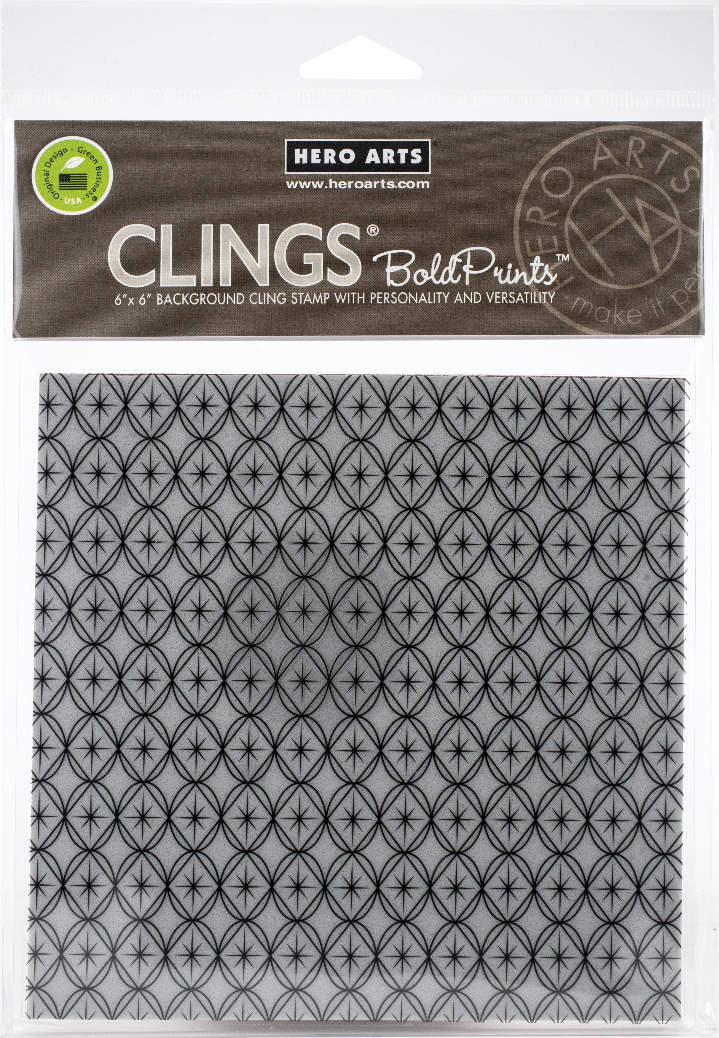 Hero Arts Background Cling Stamp 6"X6" - Mod Pattern Bold Prints