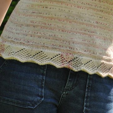 Short Sleeved Jumper with Lace Edging