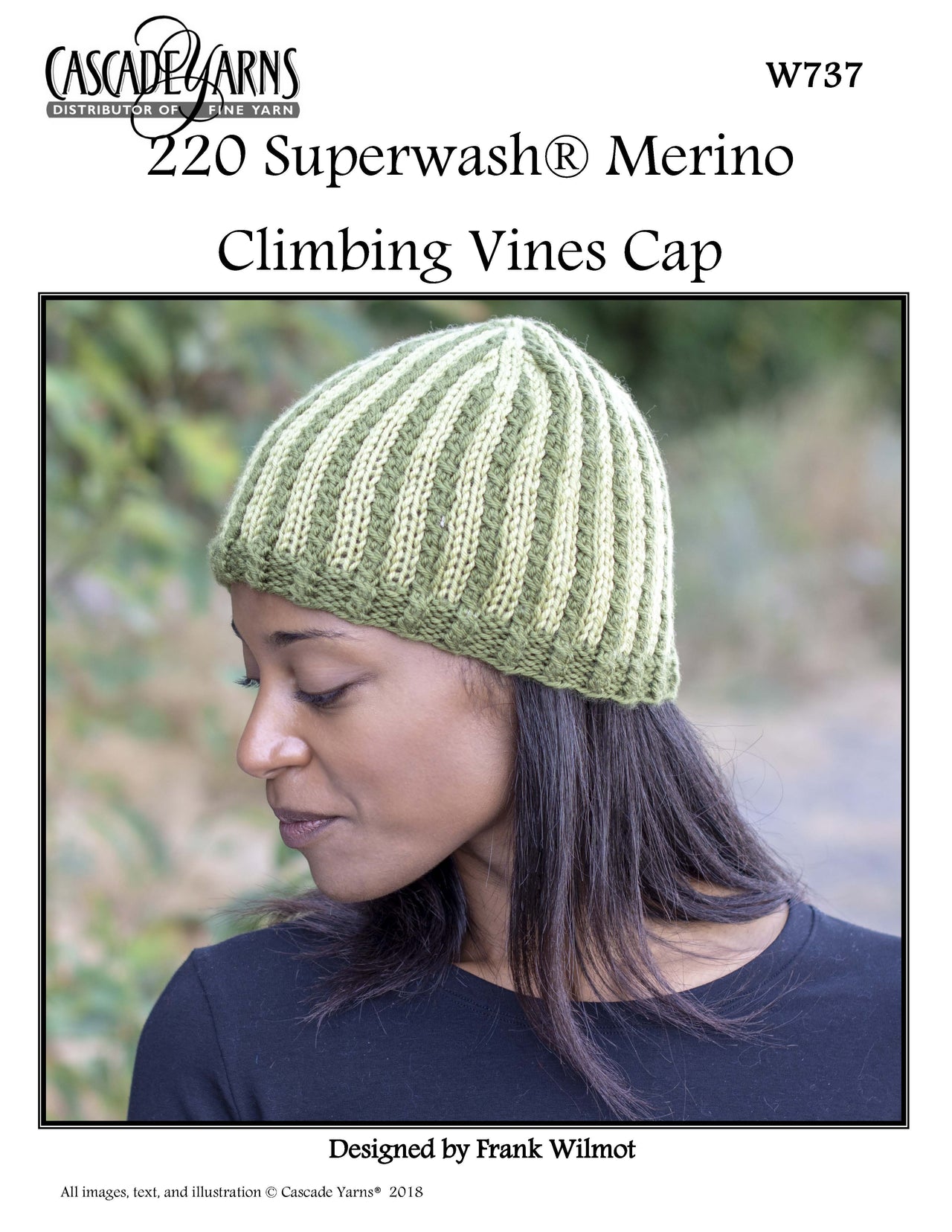 Climbing Vines Cap in Cascade Yarns 220 Superwash® Merino  - W737 - Downloadable PDF
