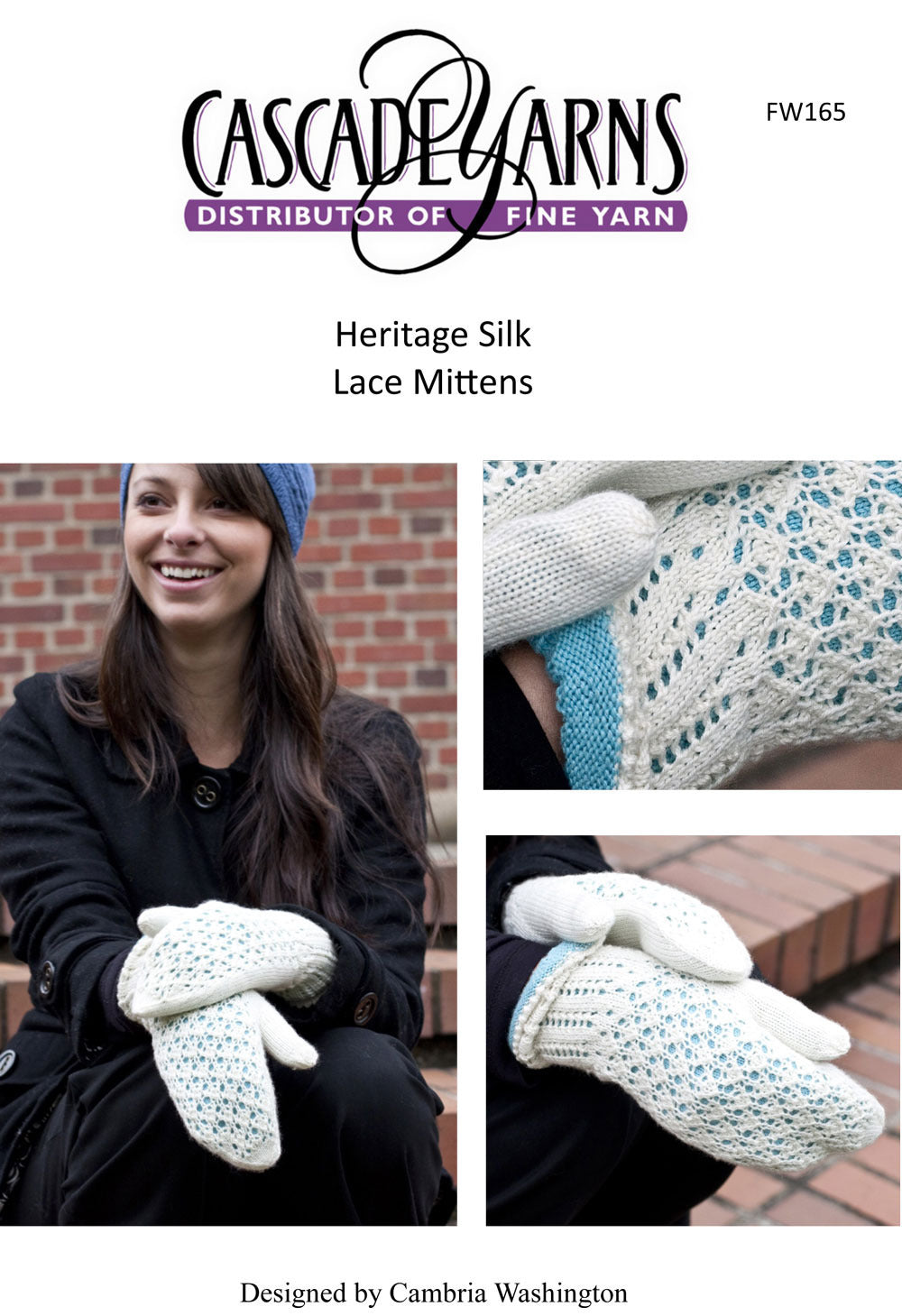 Lace Mittens in Cascade Heritage Silk - FW165