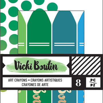 American Crafts Vicki Boutin Mixed Media Oil Pastel Art Crayons 8/Pkg - #2 - Cool