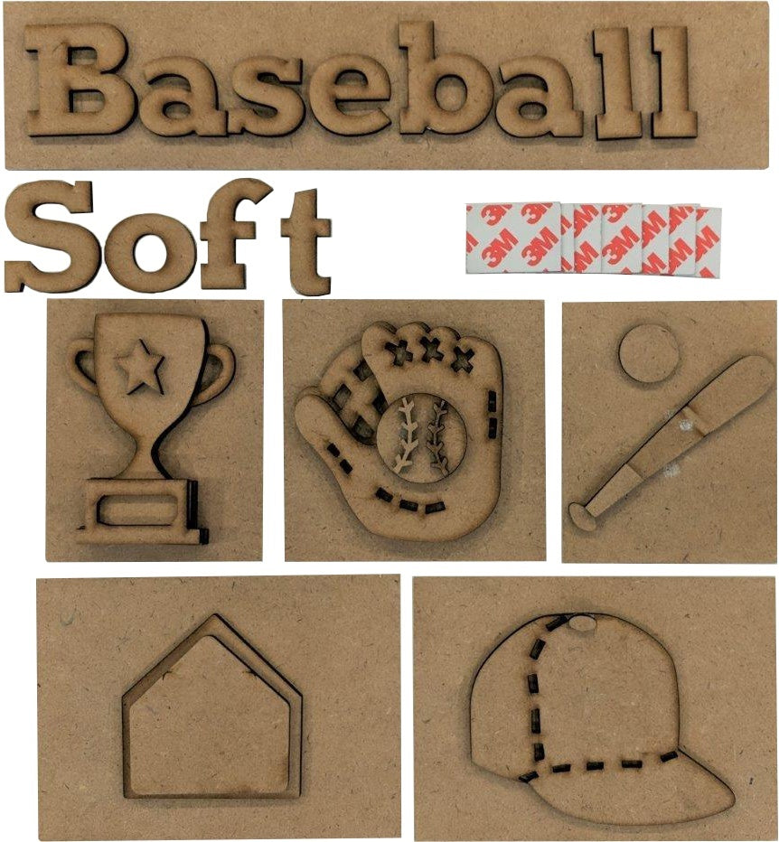 Foundations Decor Shadow Box Kit - Baseball