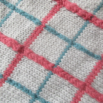 Checked Blanket Poncho